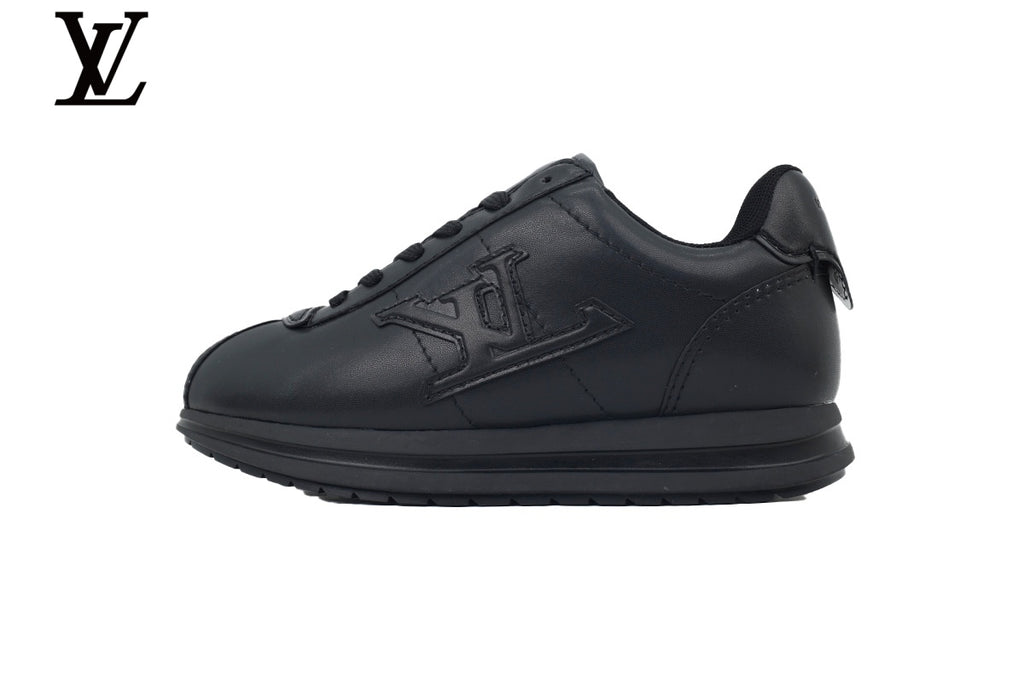 Louis Vuitton Black Leather Low-Top Sneakers