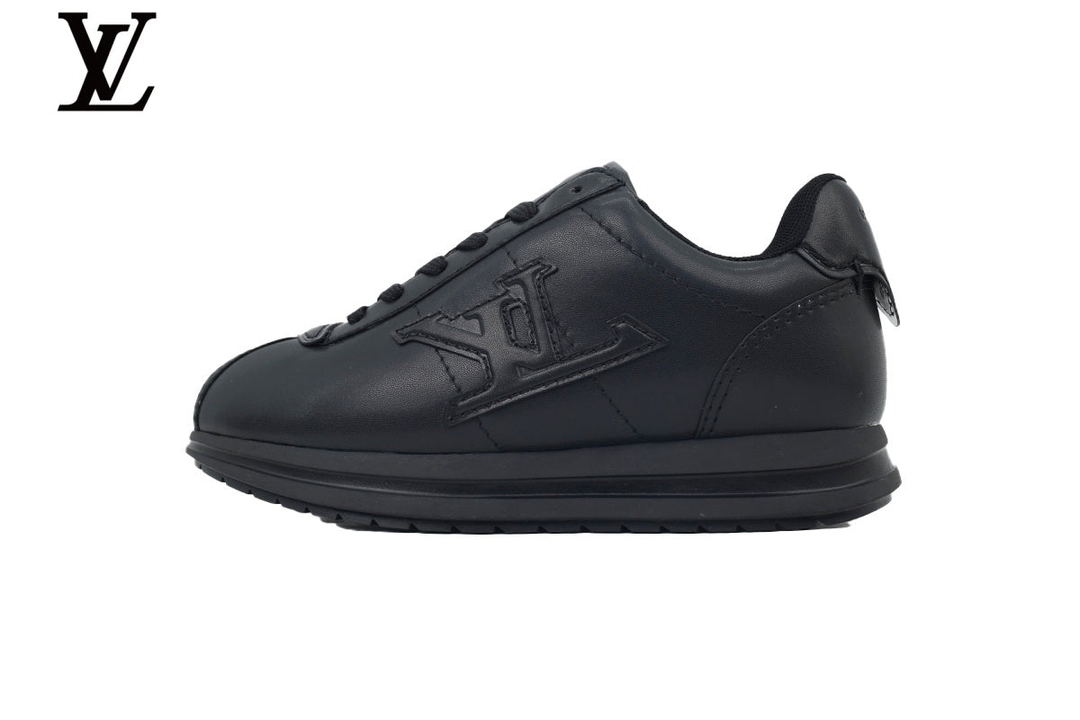 Louis Vuitton Black Leather Low-Top Sneakers