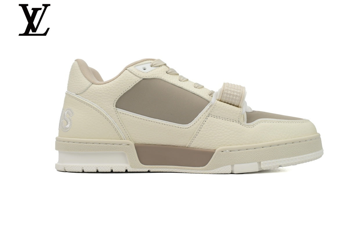 Louis Vuitton Trainer Sneaker – Cream & Brown Floral