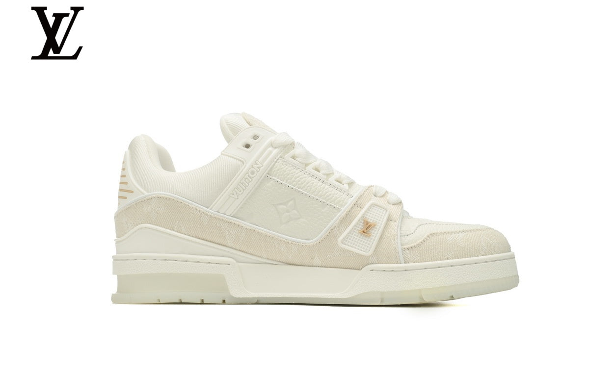 Louis Vuitton Trainer Sneaker – Cream Monogram