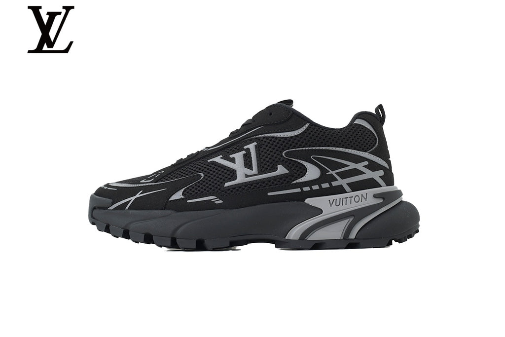 Louis Vuitton Runaway Sneaker – Black & Grey Mesh Dad Shoe
