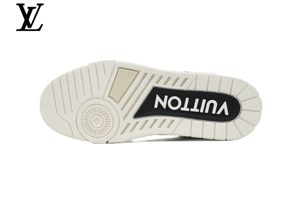 Louis Vuitton Trainer Sneaker – Cream & Black Floral