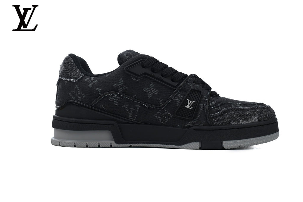 Louis Vuitton Trainer Sneaker – Black Denim Monogram