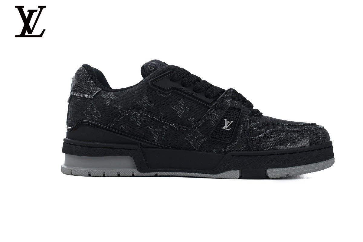 Louis Vuitton Trainer Sneaker – Black Denim Monogram