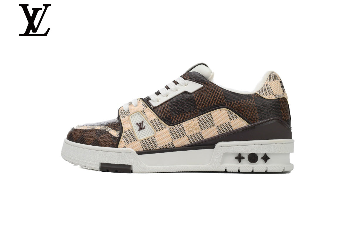 Louis Vuitton Trainer Sneaker – Brown Damier Check