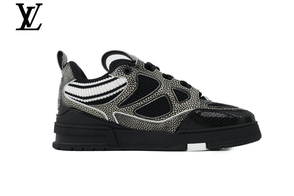 Louis Vuitton Skate Sneakers - Black Speckled Mesh