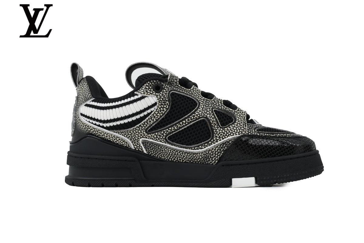 Louis Vuitton Skate Sneakers - Black Speckled Mesh