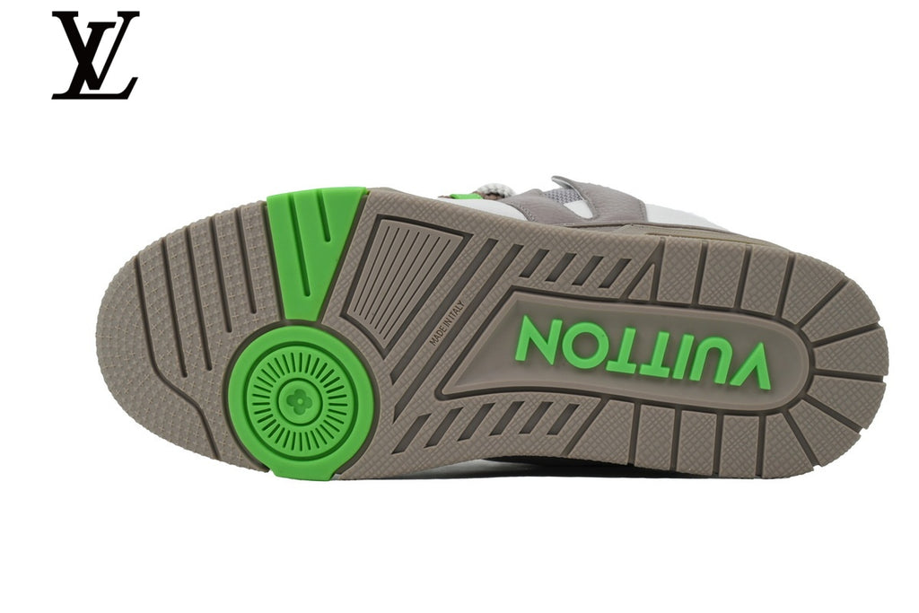 Louis Vuitton Skate Sneakers – Grey, White & Green
