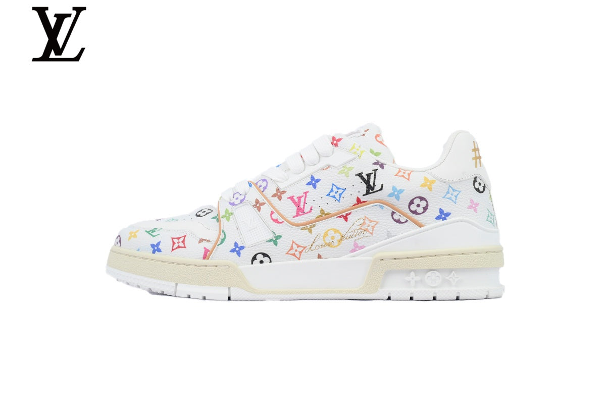 Louis Vuitton Trainer Sneaker – White Multicolor Monogram