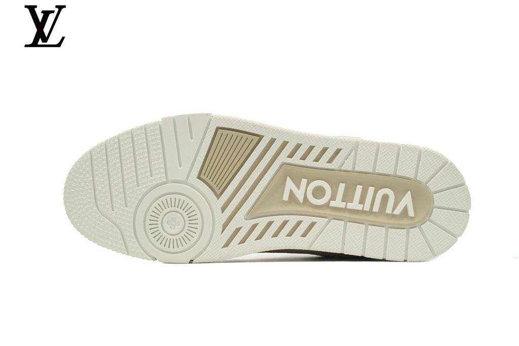 Louis Vuitton LV Trainer Sneaker – Beige & White