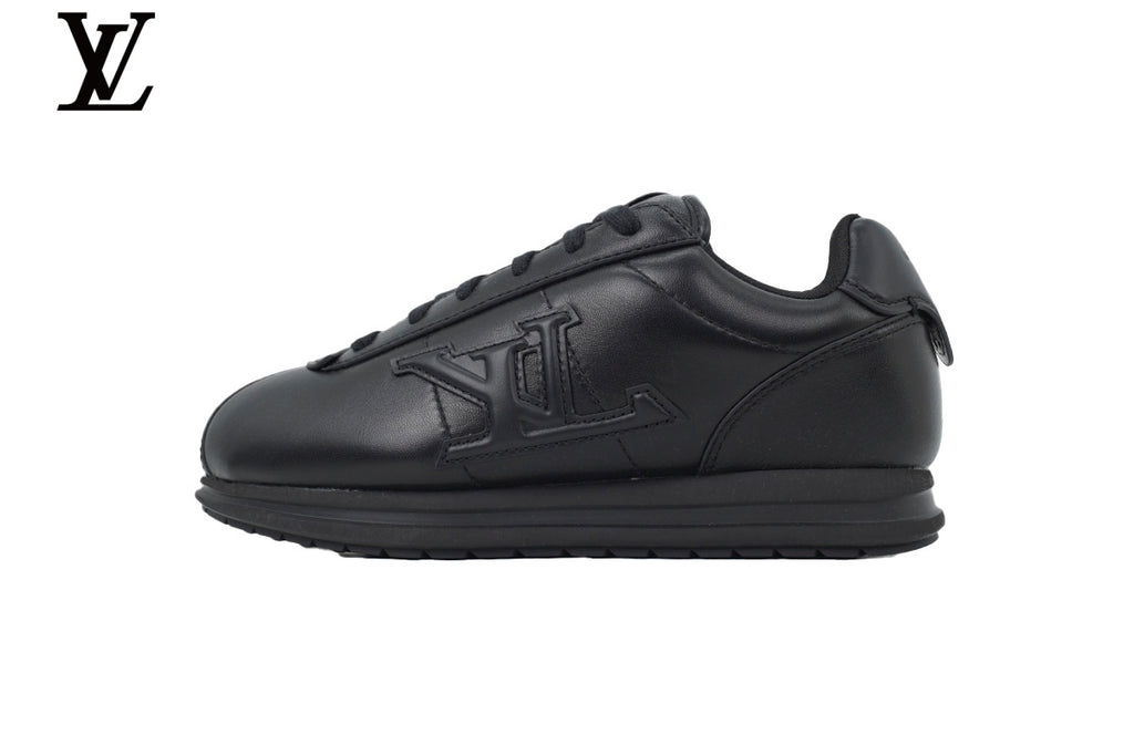 Hermès Driving Shoe Black Grained Leather Lace-up Stud Sole