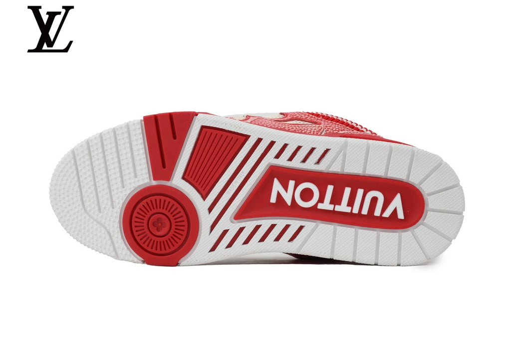Louis Vuitton Skate Sneakers - Red Speckled Mesh