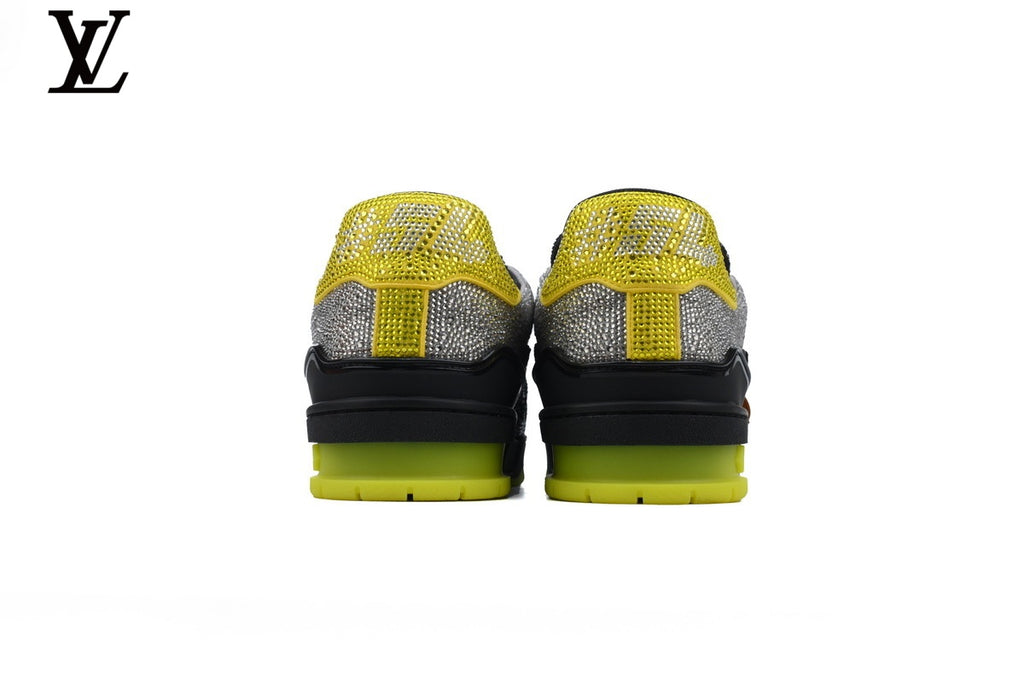 Louis Vuitton LV Trainer Sneaker – Black & Yellow Rhinestone