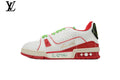 Louis Vuitton LV Trainer Sneaker – White, Red & Green