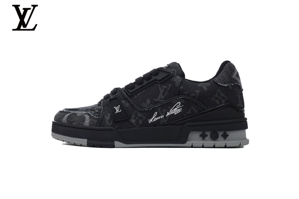 Louis Vuitton Trainer Sneaker – Black Denim Monogram
