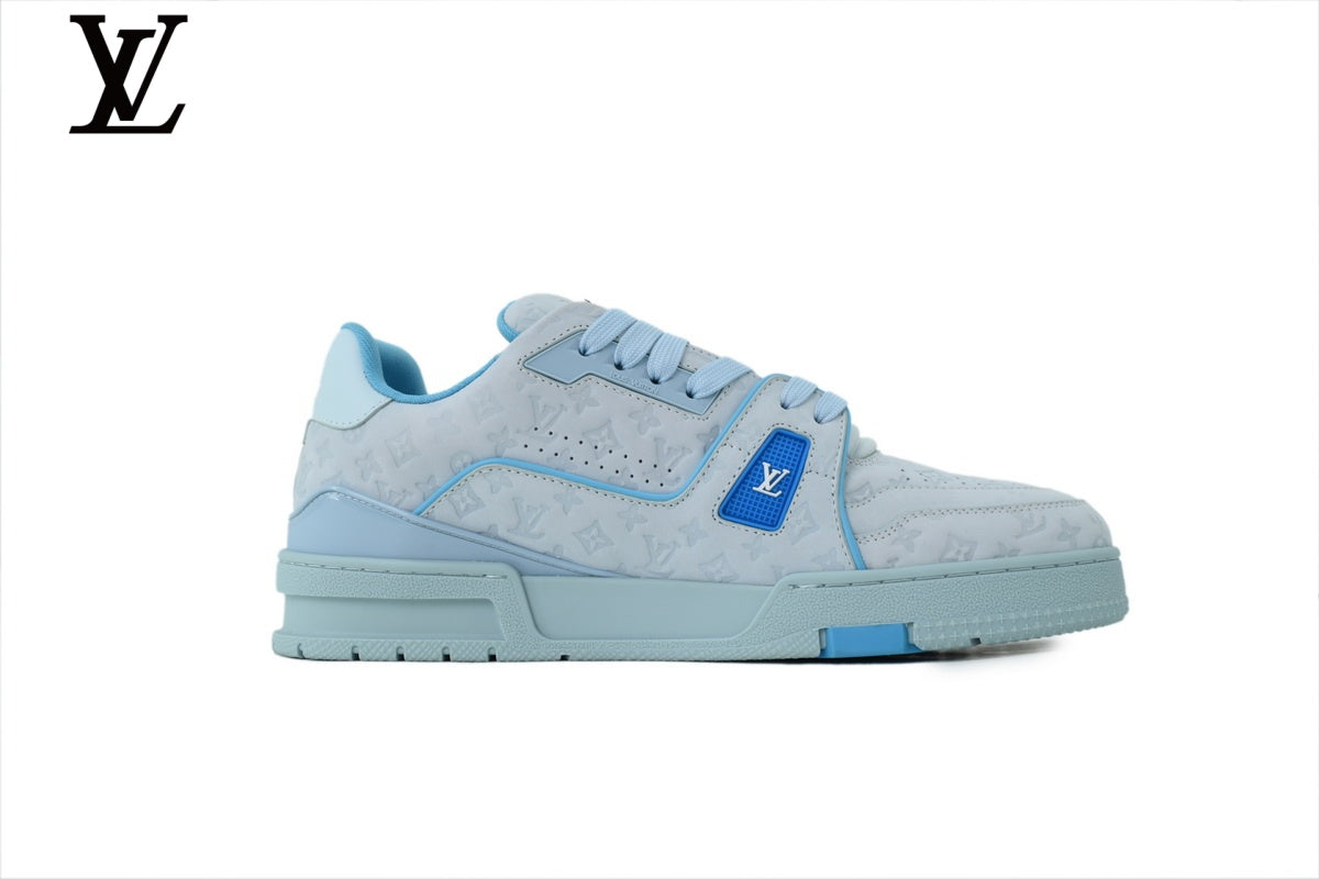 Louis Vuitton Trainer Sneaker – Light Blue Monogram