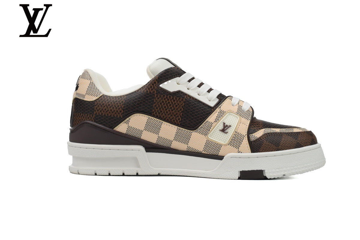 Louis Vuitton Trainer Sneaker – Brown Damier Check