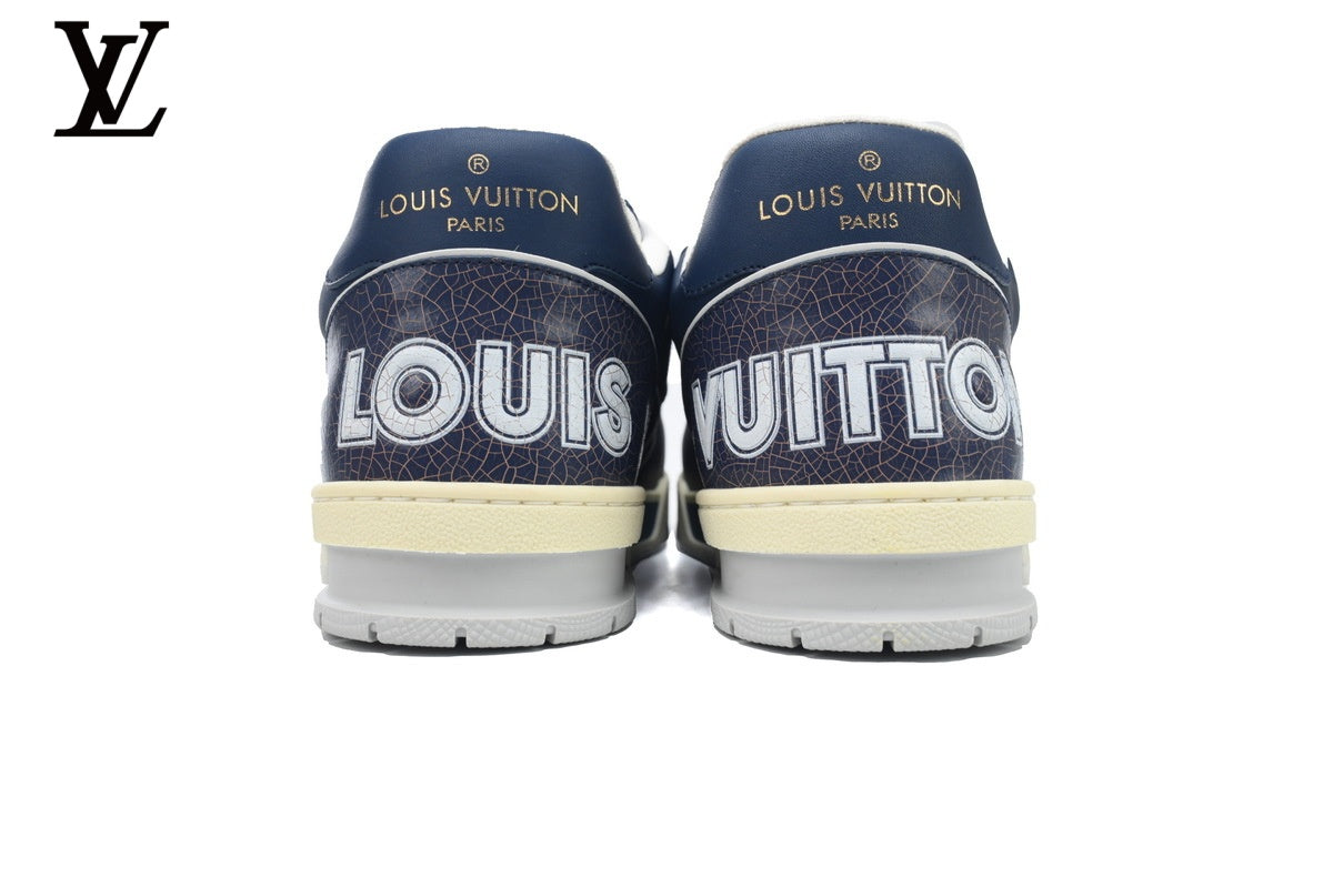 Louis Vuitton Trainer Sneaker – Navy Mesh Monogram