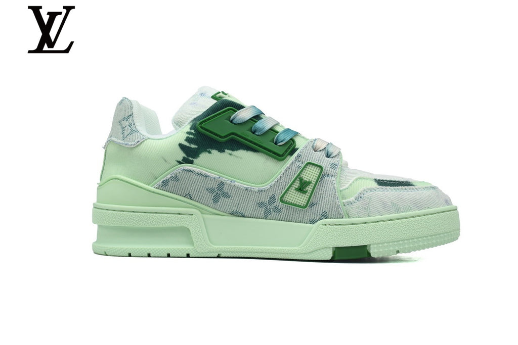 Louis Vuitton Trainer Sneaker – Light Green Denim