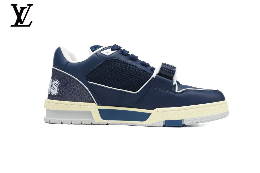Louis Vuitton Trainer Sneaker – Navy Mesh Monogram