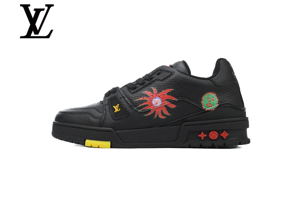 Louis Vuitton Trainer Sneakers - Black Printed