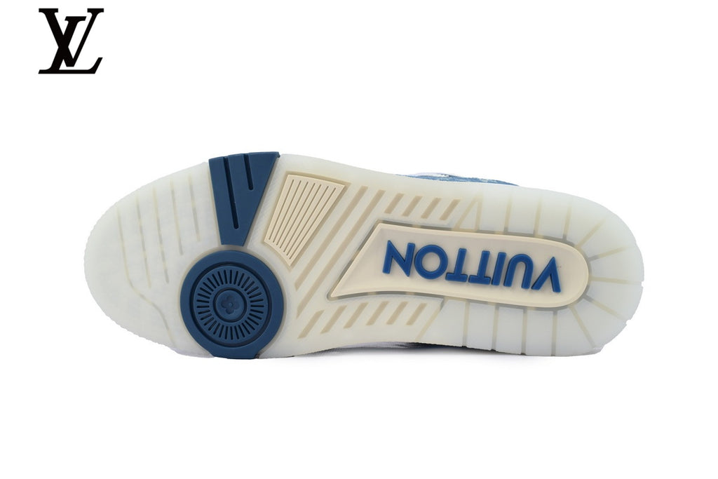 Louis Vuitton Trainer Sneaker – Blue Denim Monogram