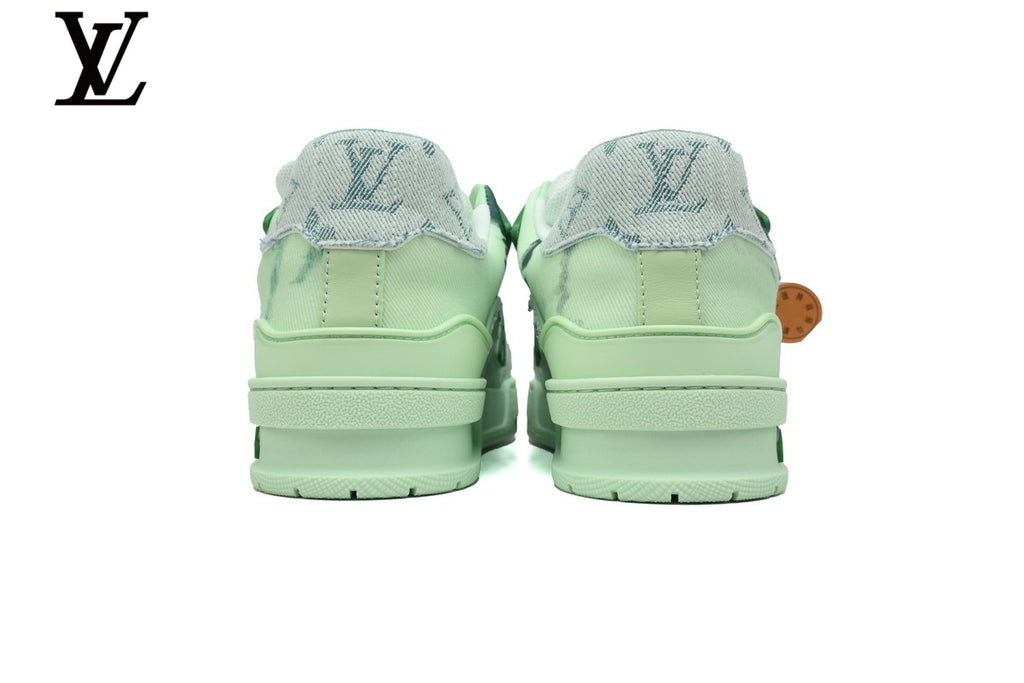 Louis Vuitton Trainer Sneaker – Light Green Denim
