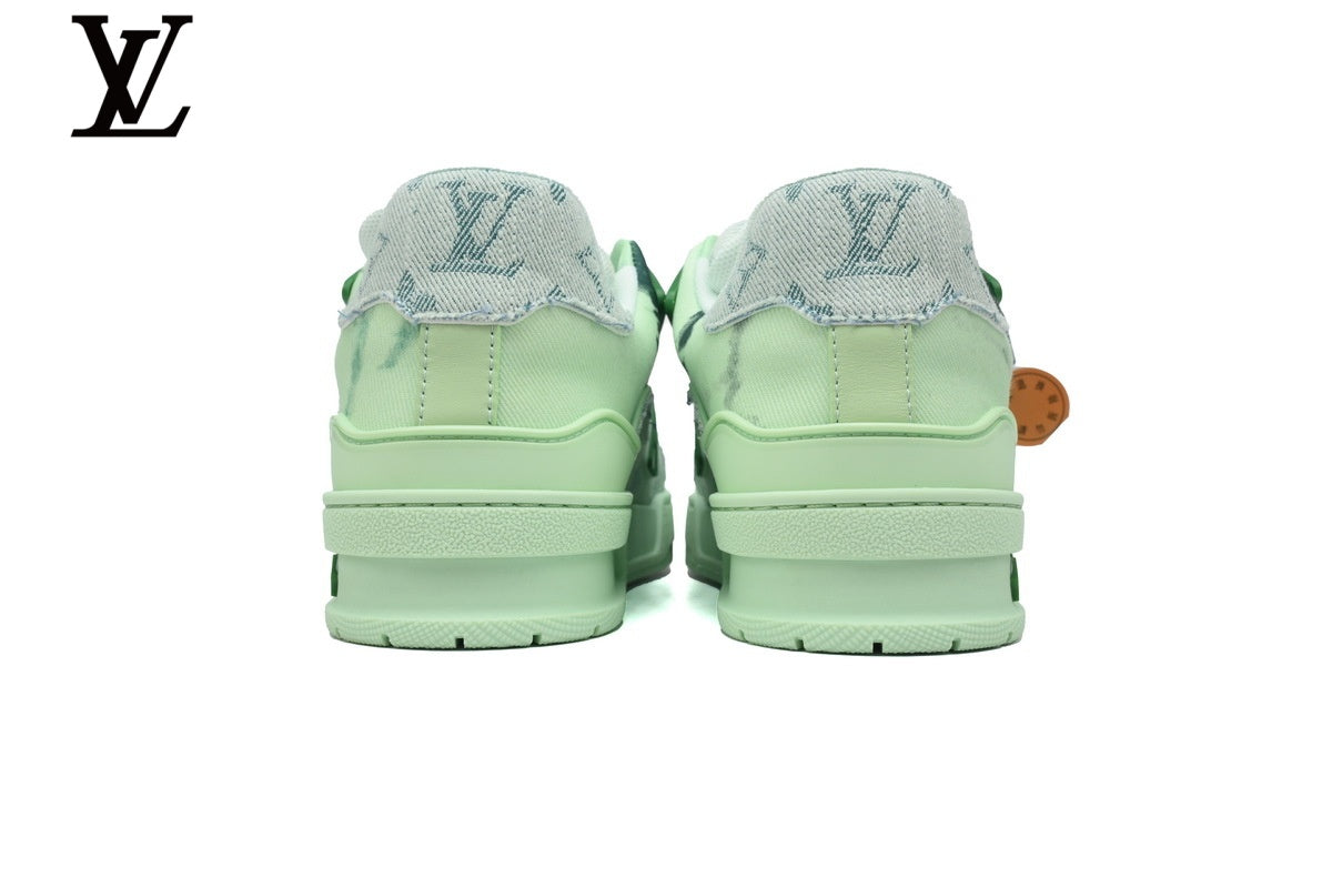 Louis Vuitton Trainer Sneaker – Light Green Denim