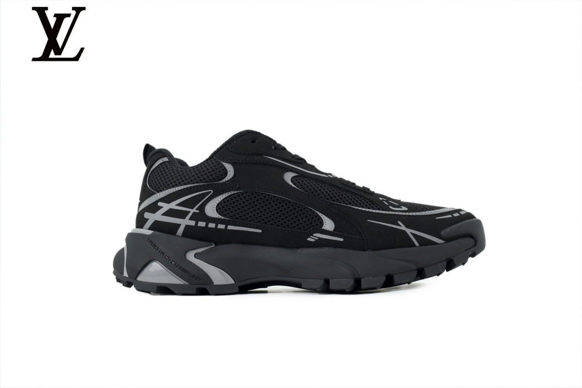 Louis Vuitton Runaway Sneaker – Black & Grey Mesh Dad Shoe