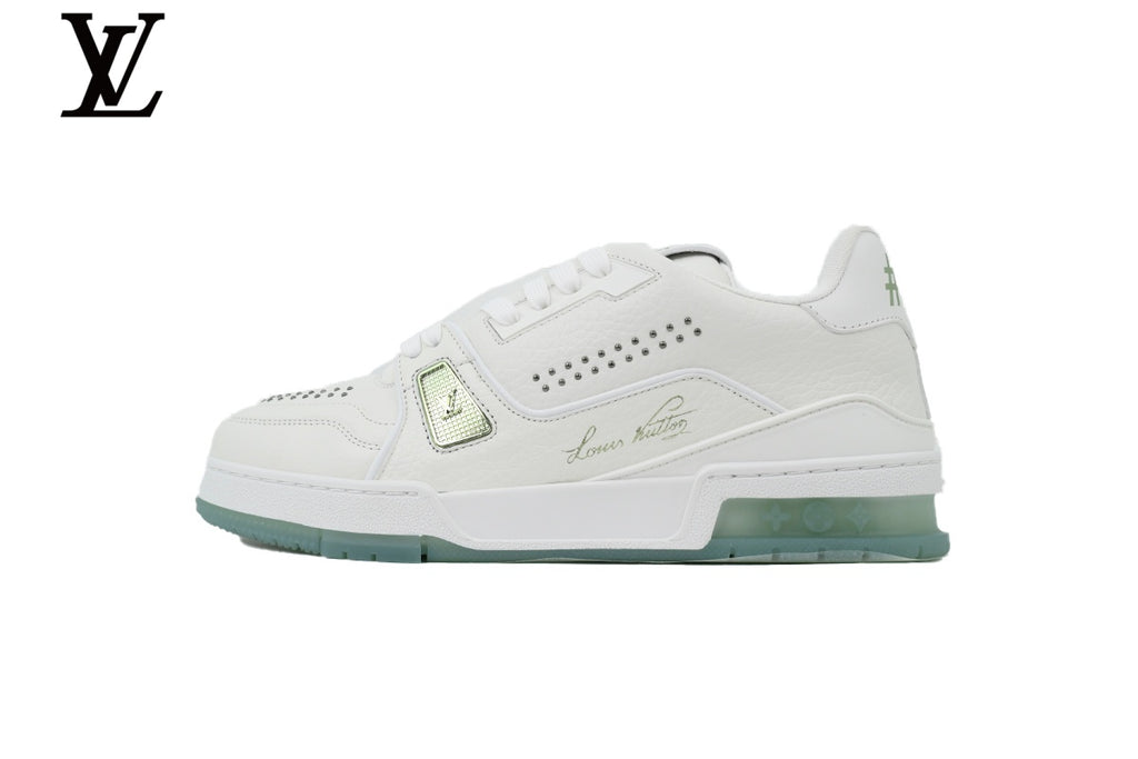 Louis Vuitton Trainer White Blue Sole Sneaker