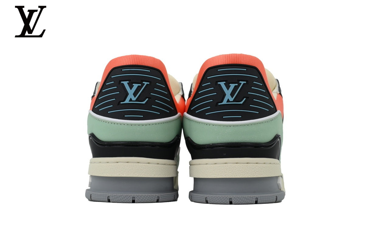 Louis Vuitton Trainer Sneaker – Green & Orange Colorblock