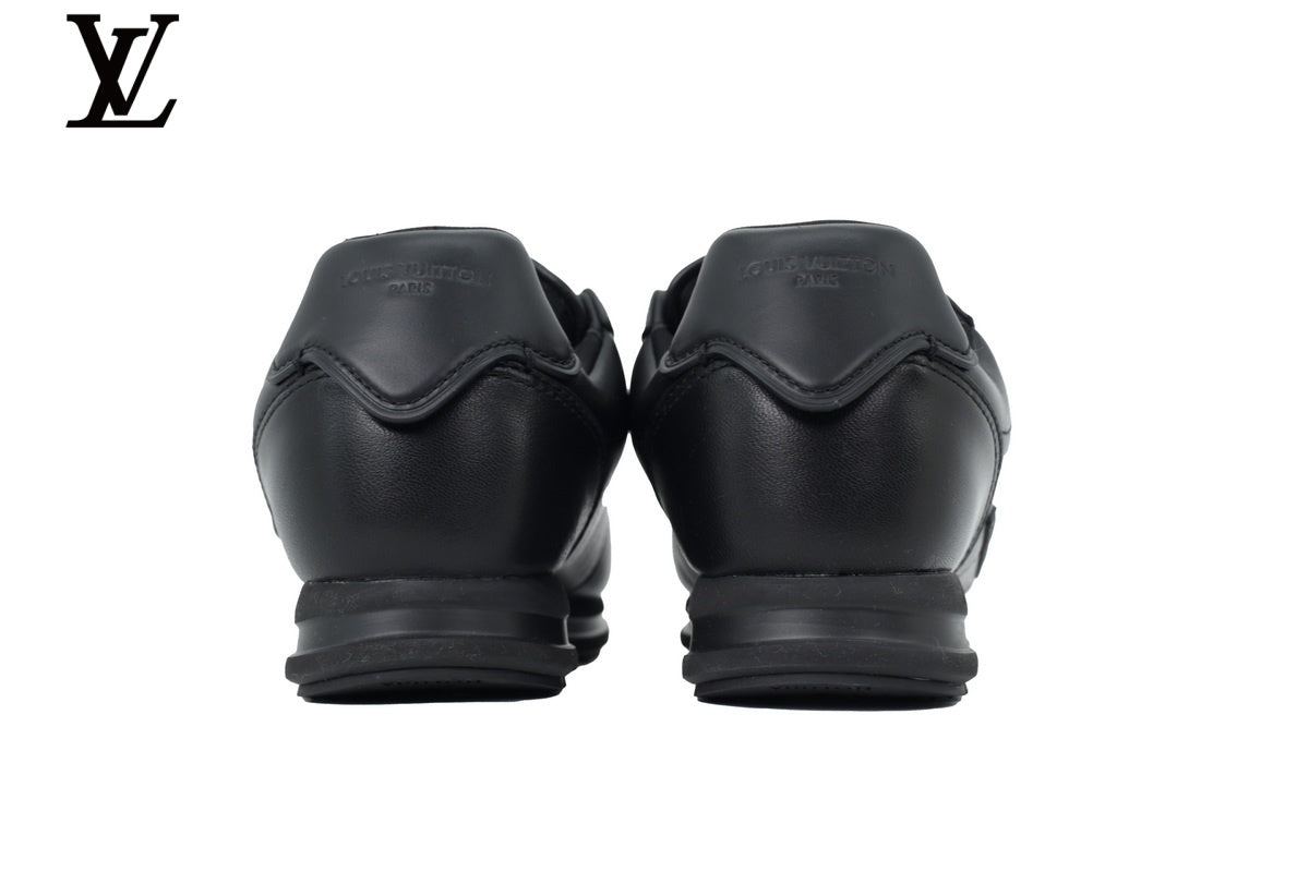 Hermès Driving Shoe Black Grained Leather Lace-up Stud Sole