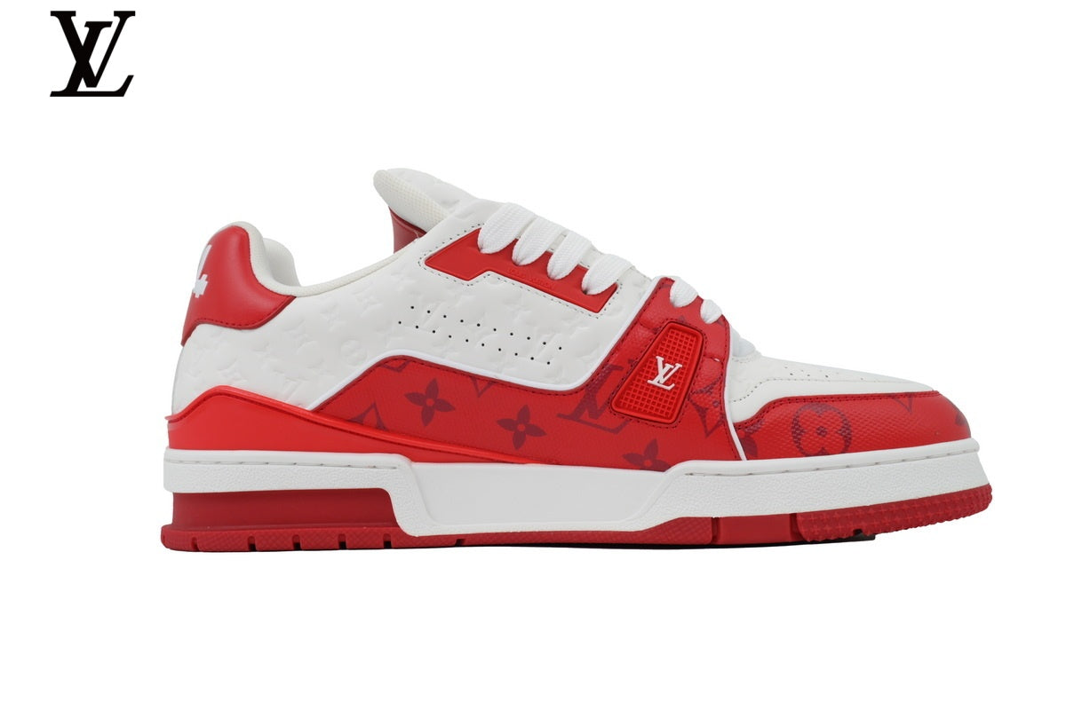Louis Vuitton LV Trainer Sneaker – Red & White