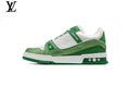 Louis Vuitton LV Trainer Sneaker – White & Green Rhinestone