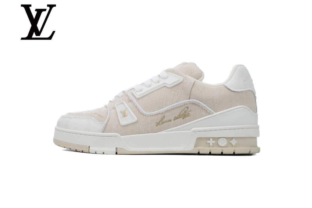 Louis Vuitton Trainer Sneakers - White Printed