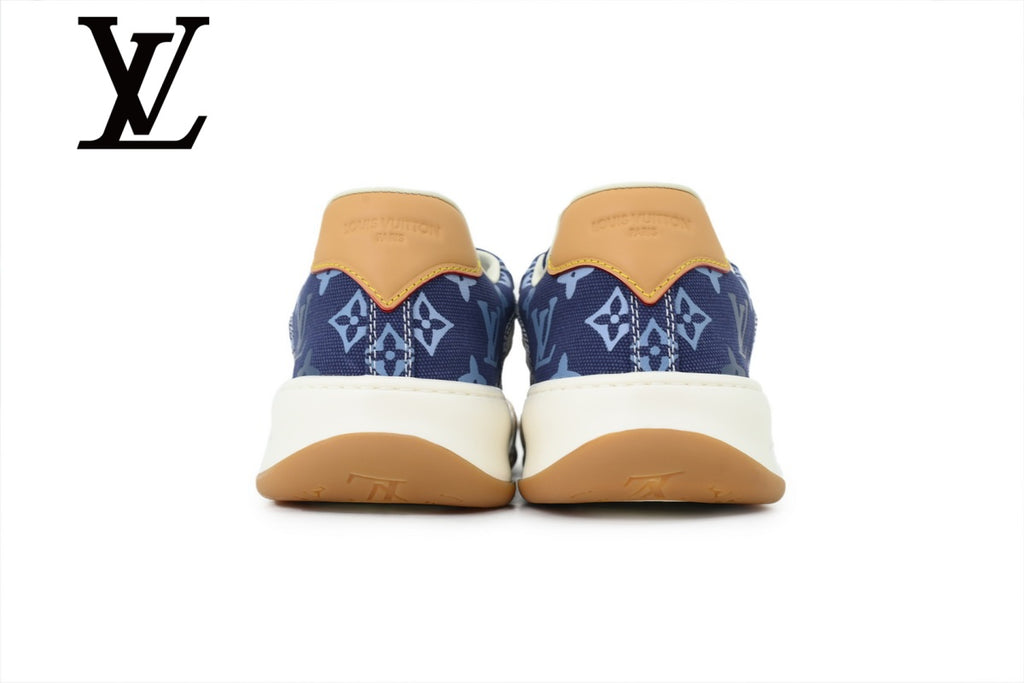 Blue Monogram-Pattern Skate Sneakers | Sizes 38–46