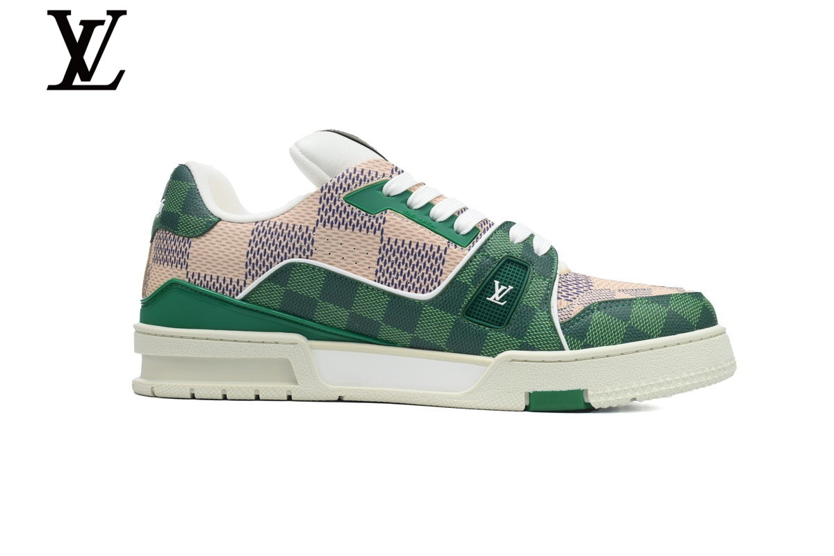 Louis Vuitton Trainer Sneakers – Green Damier