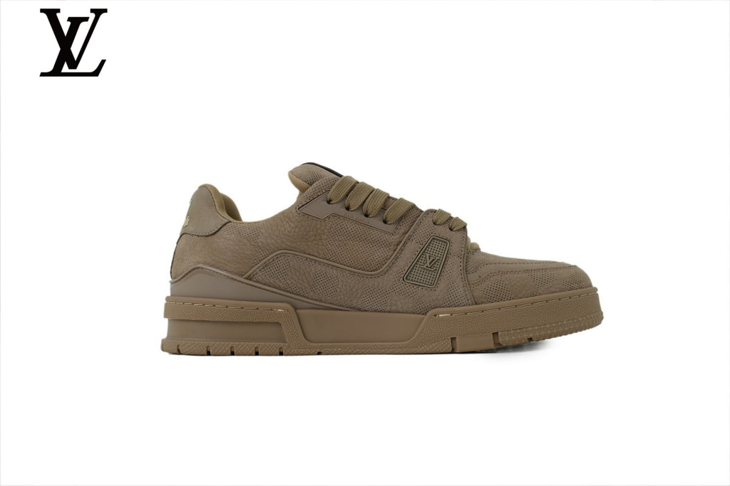 Louis Vuitton Trainer Sneaker – Khaki & Brown Leather