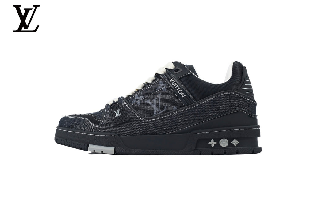 Louis Vuitton Trainer Sneaker – Black Denim Monogram