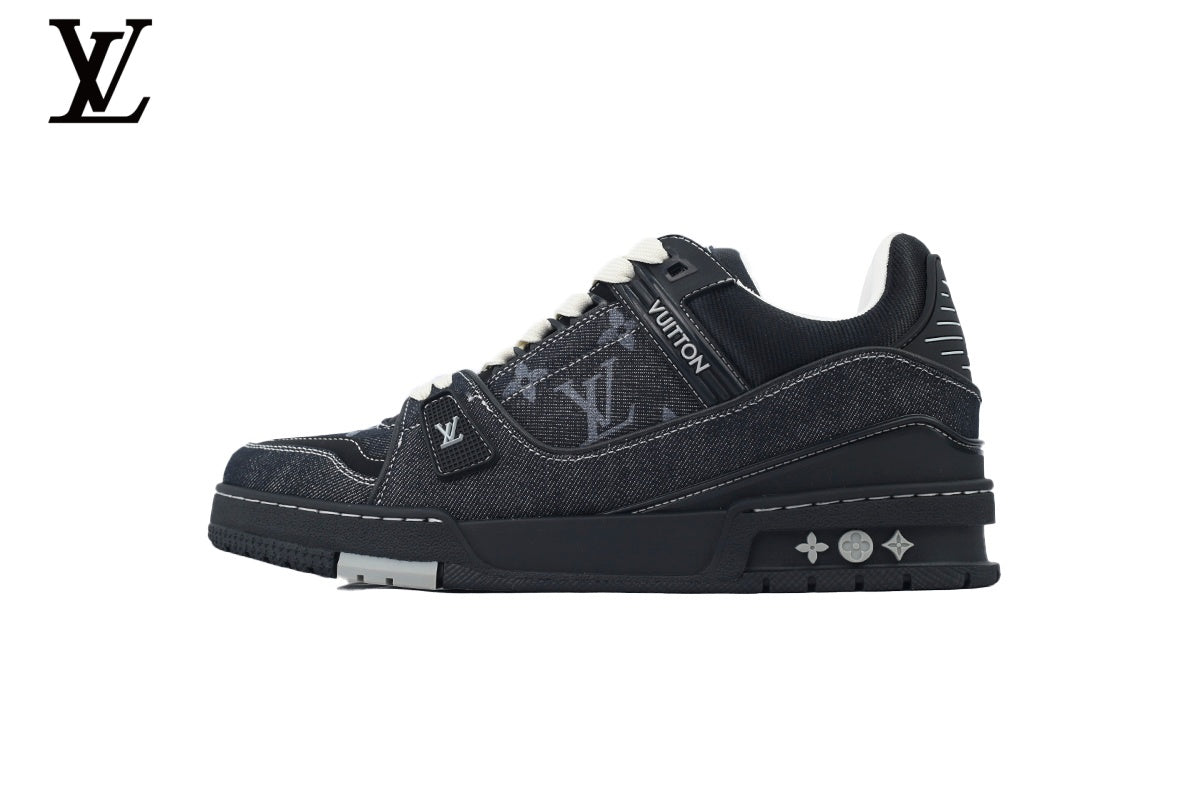 Louis Vuitton Trainer Sneaker – Black Denim Monogram