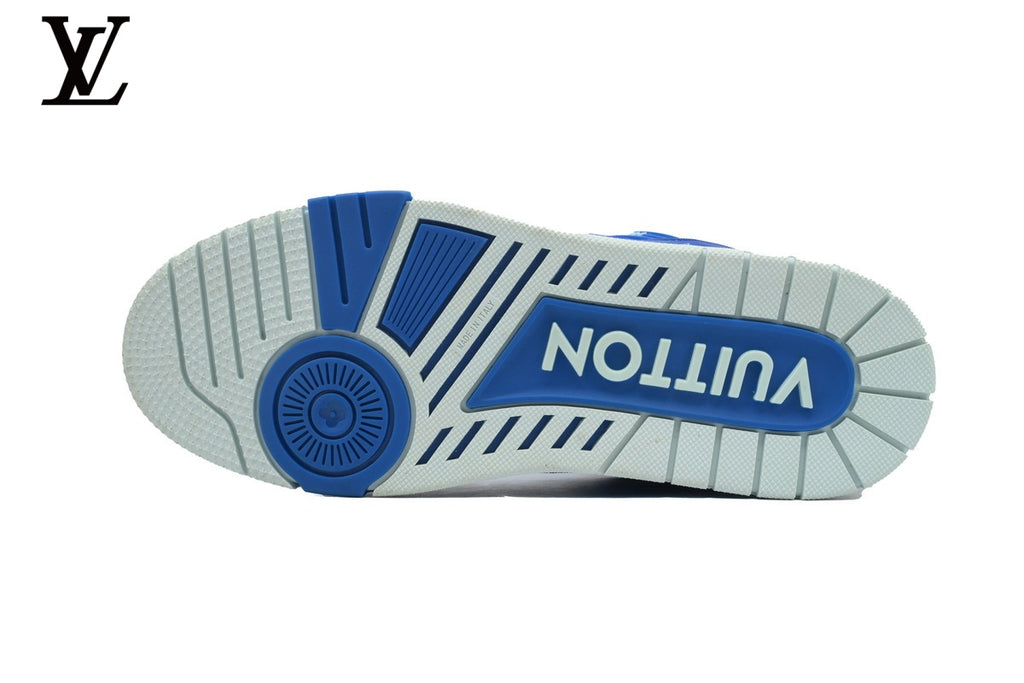 Louis Vuitton Trainer Sneaker – Two-Tone Blue Monogram
