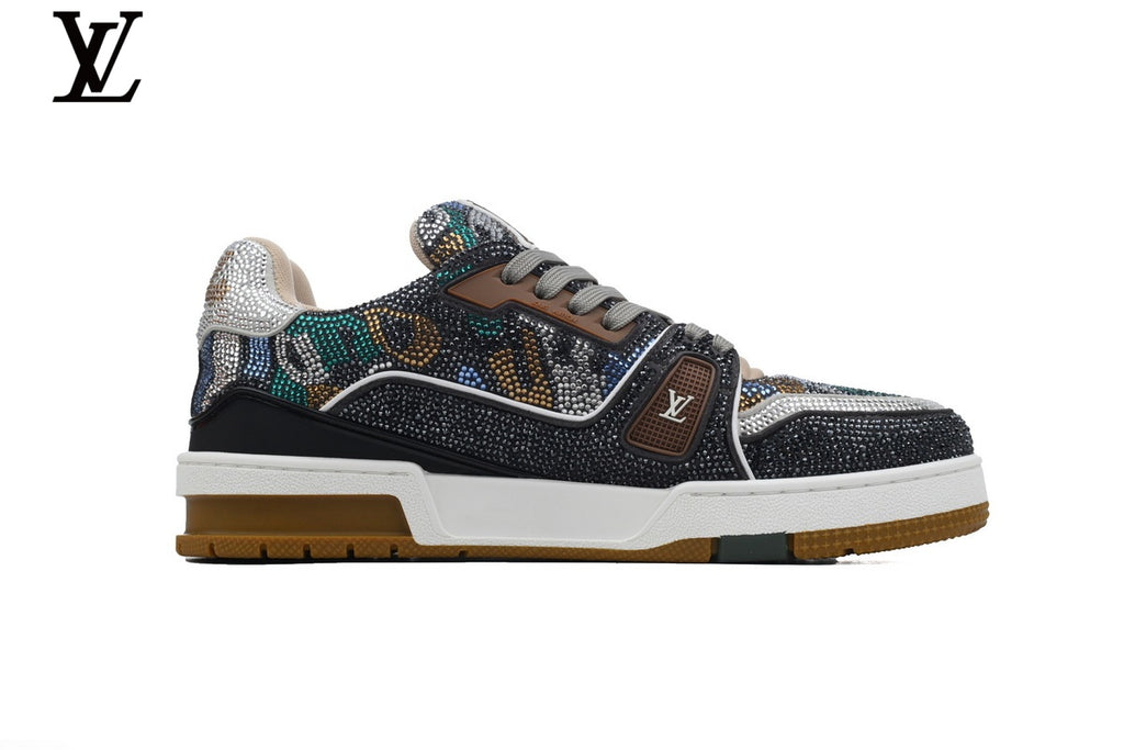 Louis Vuitton LV Trainer Sneaker – Multicolor Rhinestone