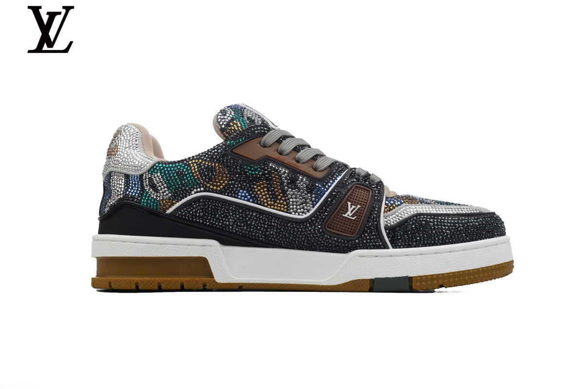Louis Vuitton LV Trainer Sneaker – Multicolor Rhinestone