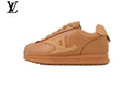 Louis Vuitton Low Top Sneaker in Tan Smooth Leather with Embossed Logo