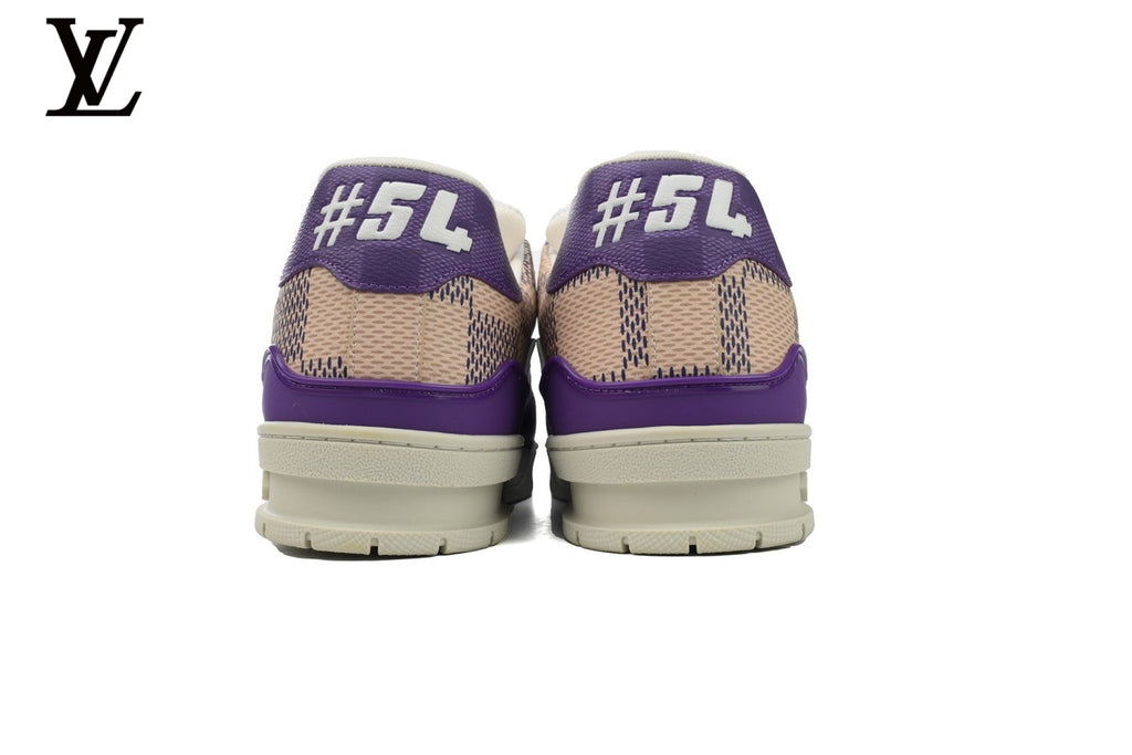 Louis Vuitton Trainer Sneaker – Purple Damier Mesh