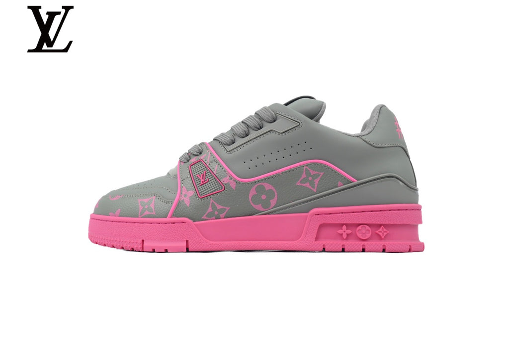 Louis Vuitton Trainer Sneaker – Grey Pink Monogram