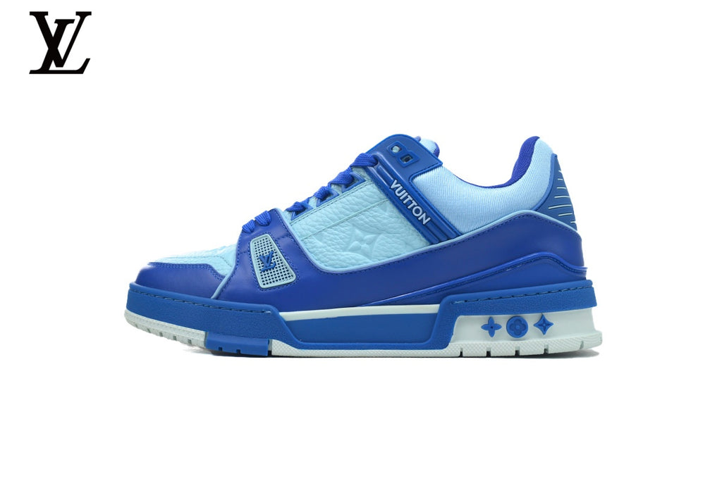 Louis Vuitton Trainer Sneaker – Two-Tone Blue Monogram