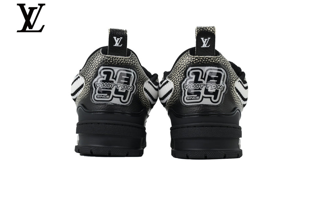 Louis Vuitton Skate Sneakers - Black Speckled Mesh