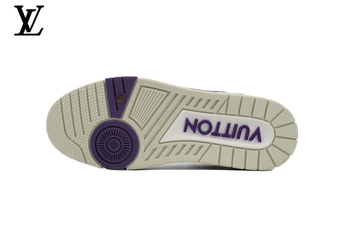 Louis Vuitton Trainer Sneaker – Purple Damier Mesh