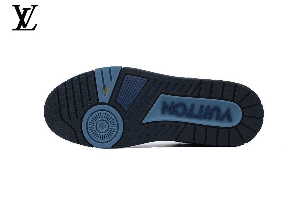 Louis Vuitton Trainer Sneaker – Navy Denim Monogram